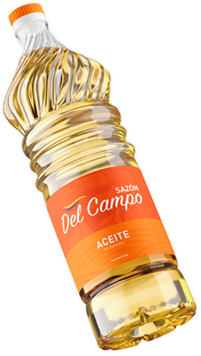 Aceite de girasol, marca Sazón Del Campo un producto propio de Excol Foods.