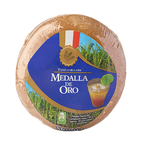 Panela redonda tipo valluna, marca Medalla de Oro. Marca propia Olimpica por Excol Foods