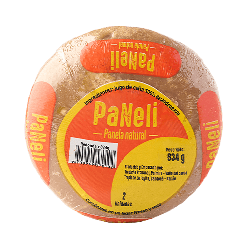 Panela redonda tipo valluna, marca Paneli. Marca propia Ara por Excol Foods