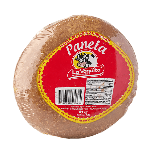 Panela redonda tipo valluna. Marca propia La Vaquita por Excol Foods